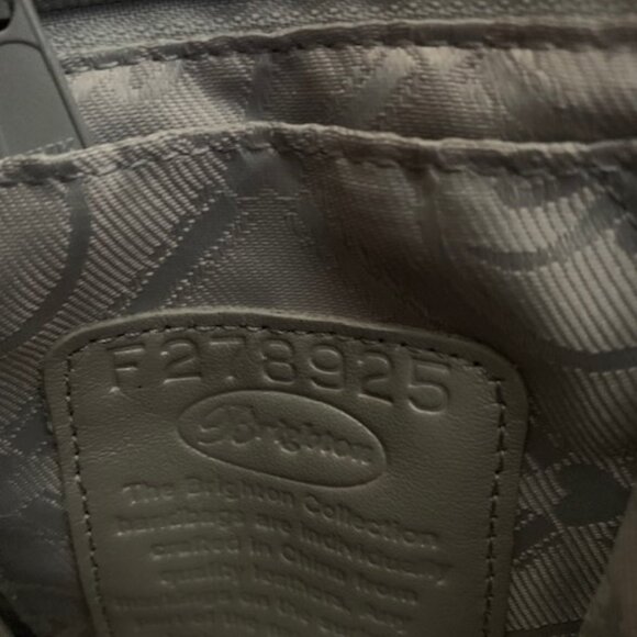 NWOT Brighton Raven Soft Satchel Pebbled Leather Crossbody Bag Heart Charm - Picture 9 of 16